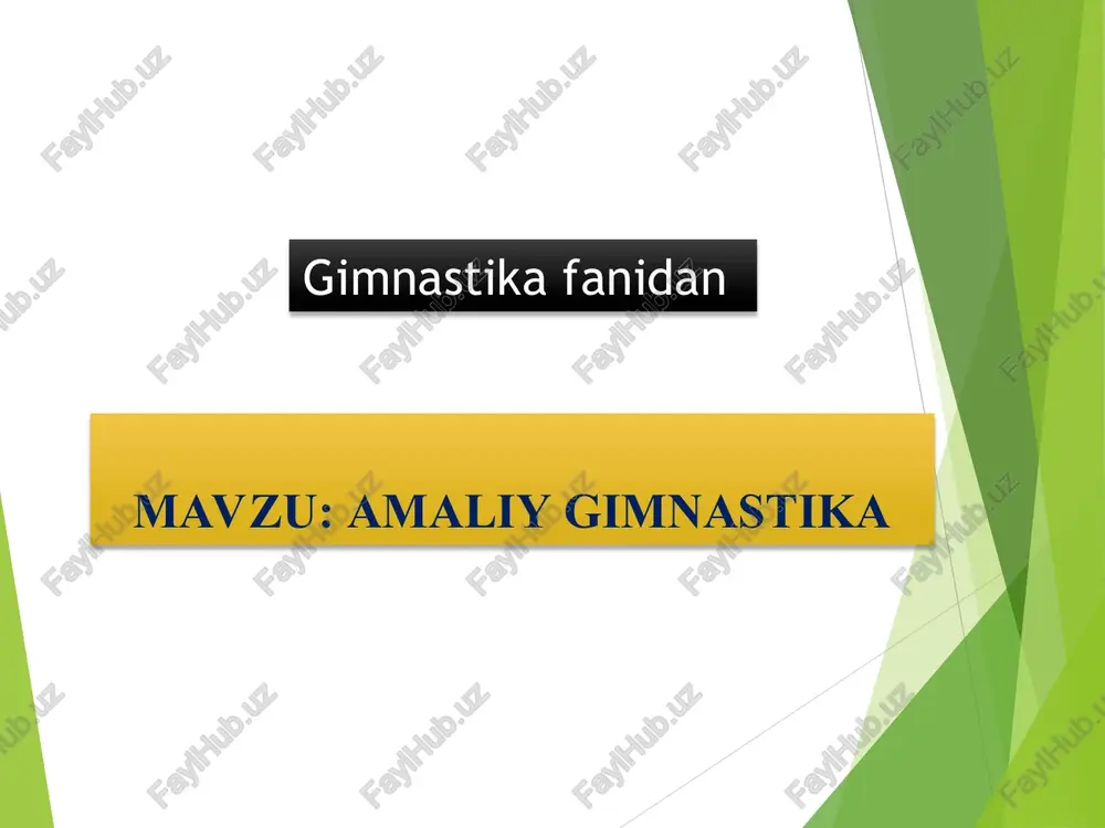 amaliy gimnastika — PPT