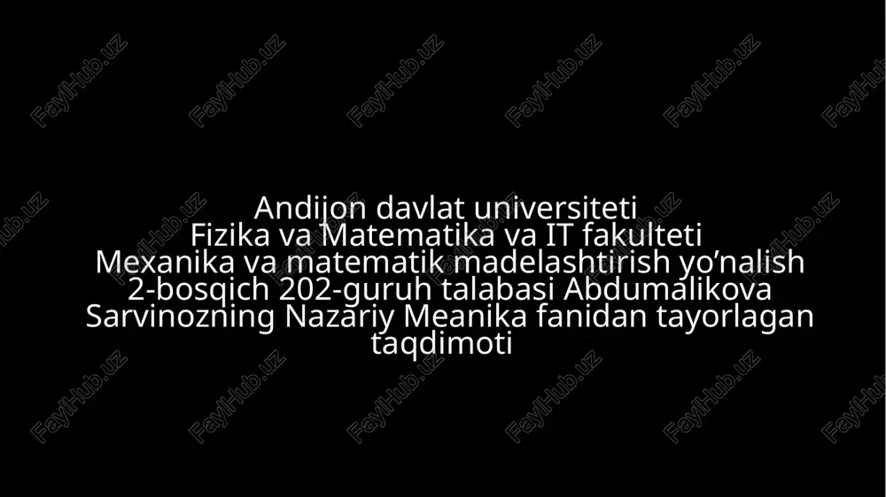 juftkuchlar nazariyasi — PPTX