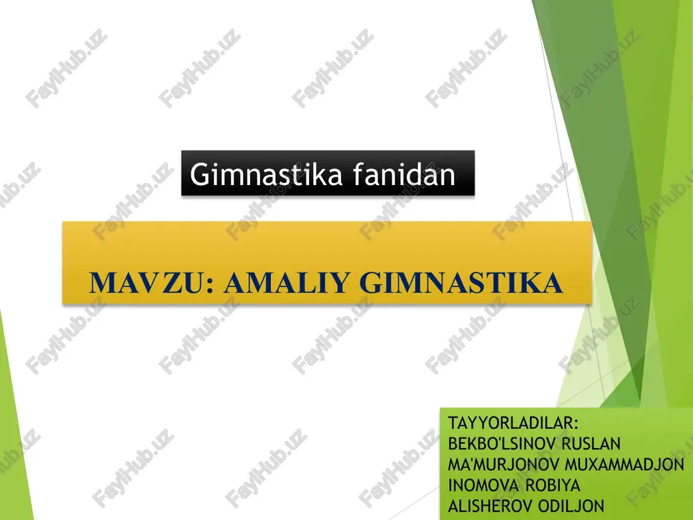 amaliy gimnastika — PPT