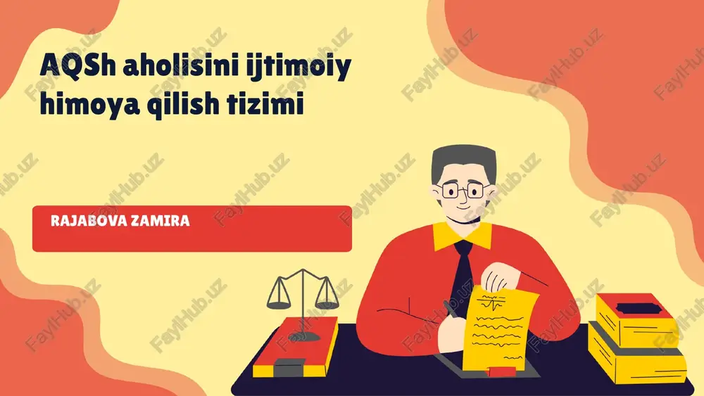aqsh aholisini ijtimoiy himoya qilish tizimi — PPTX