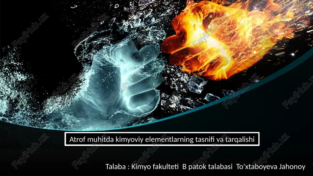 kimyoviy elementlar tasnifi — PPTX