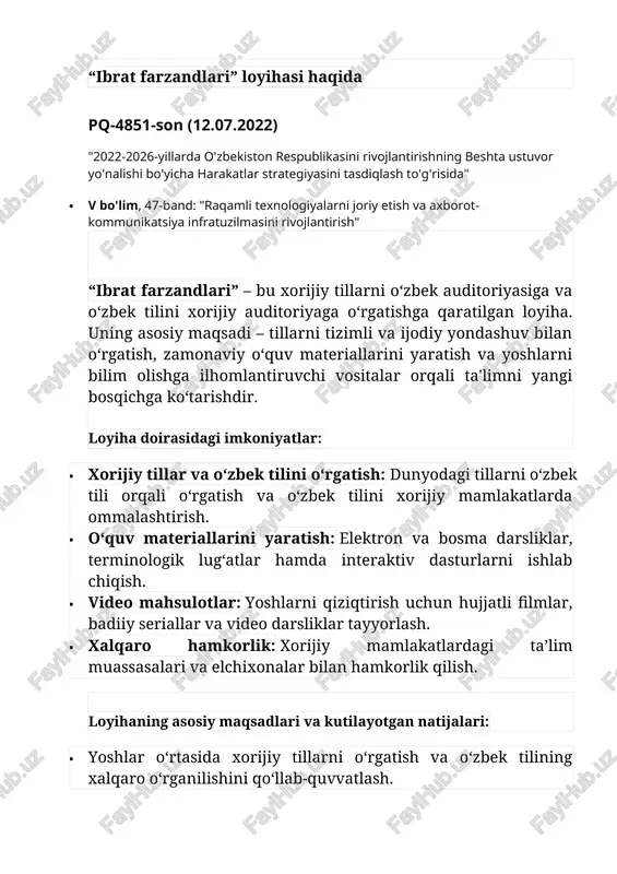ibrat farzandlari — DOCX