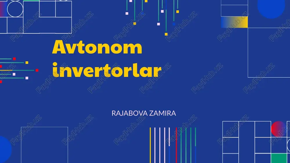 avtonom invertorlar — PPTX