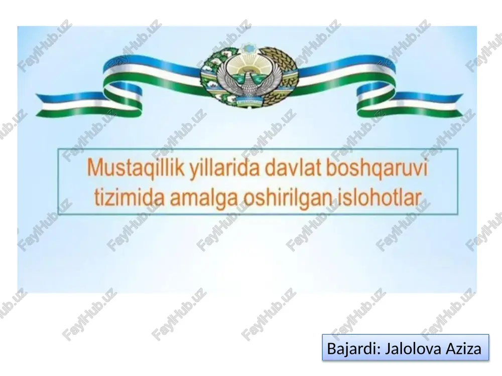 bajardi: jalolova aziza — PPTX