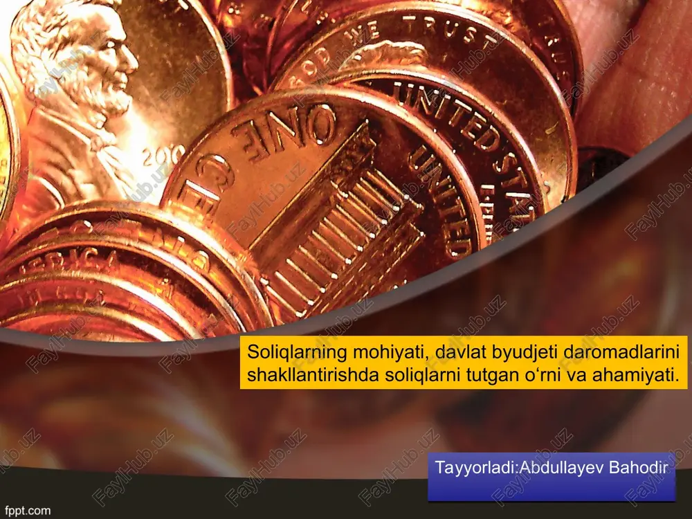 maliy soliqlar — PPT