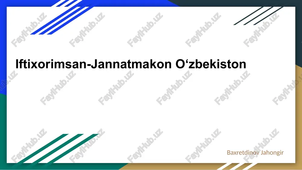 o‘zbekiston mustaqilligi — PPTX