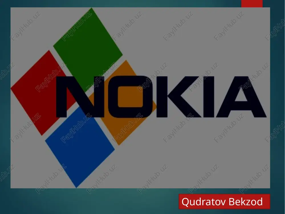 nokia kompaniyasi — PPTX