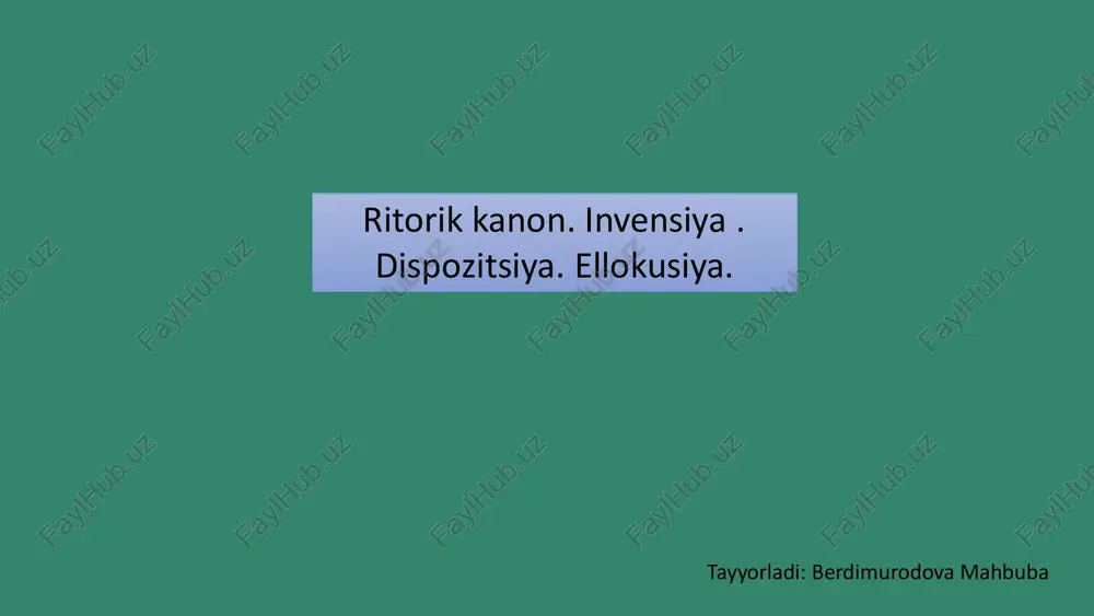 ritorik kanonlari — PDF