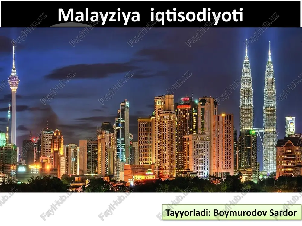 malayziya iqtisodiyoti — PPTX