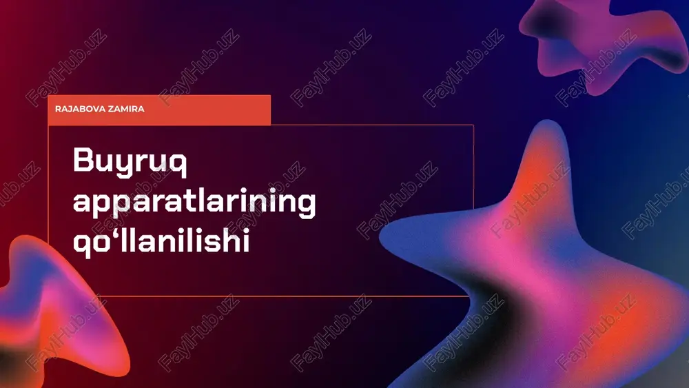 buyruq apparatlari — PPTX