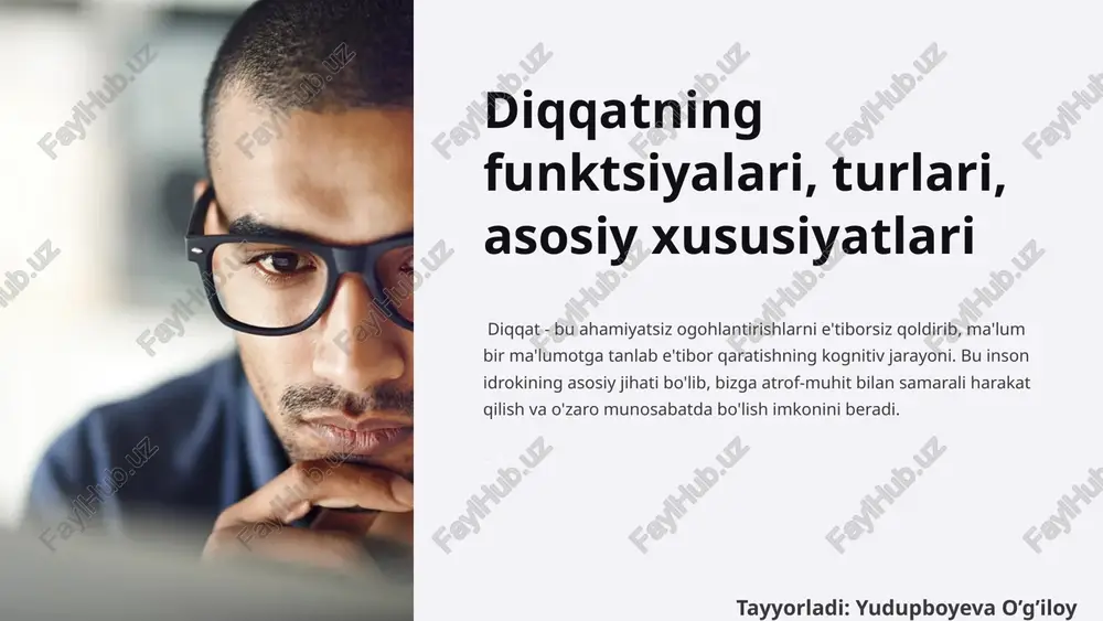 diqqatning ta'rifi — PPTX