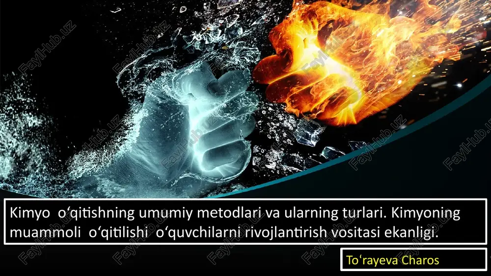 kimyo o'qitishning metodlari va usullari — PPTX
