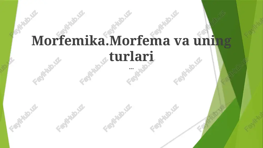 morfemika — PPTX