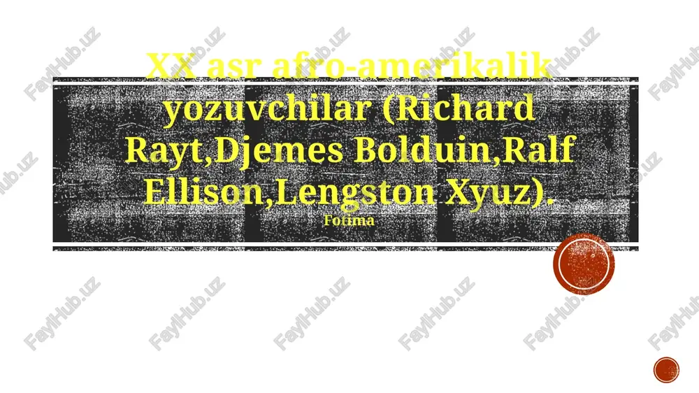 harlem uyg'onishi va undan keyin — PPTX