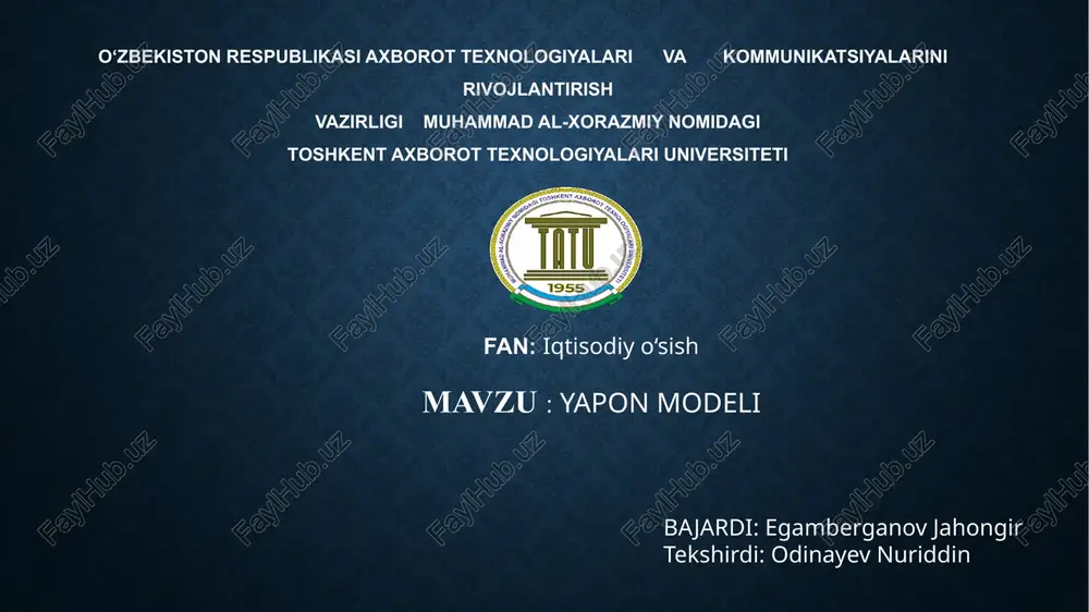 yapon modeli — PPTX