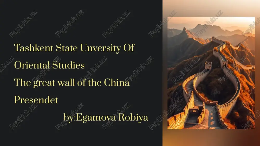 the great wall of china — PPTX