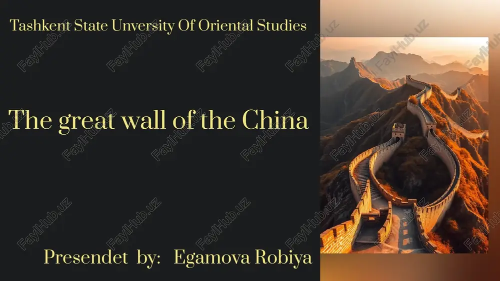 the great wall of china — PPTX