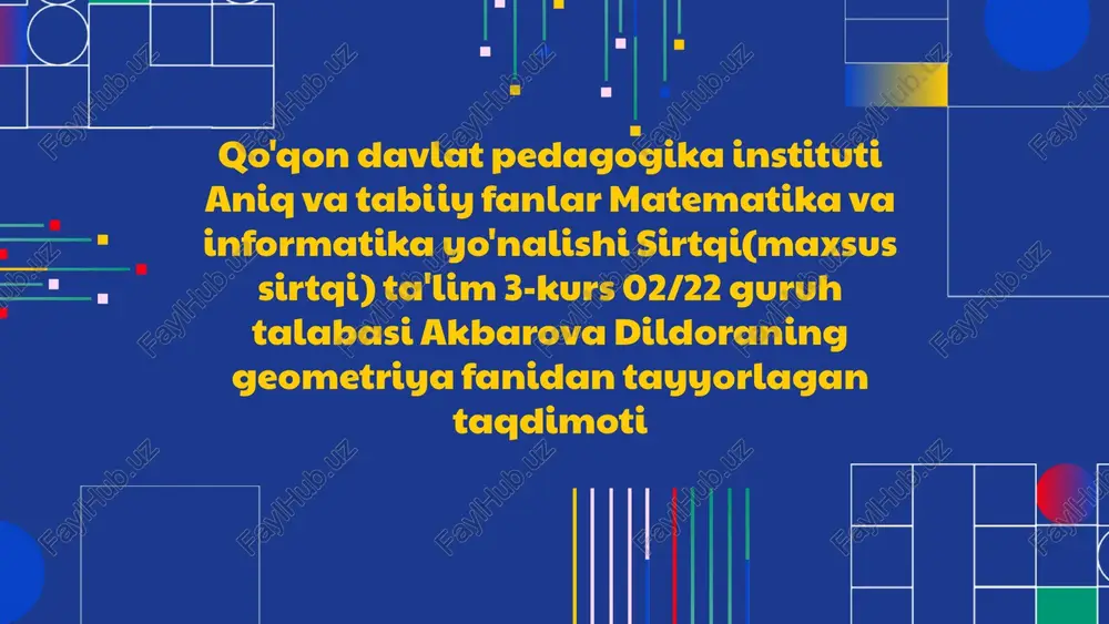 proyektivalmashtirishlar — PPTX