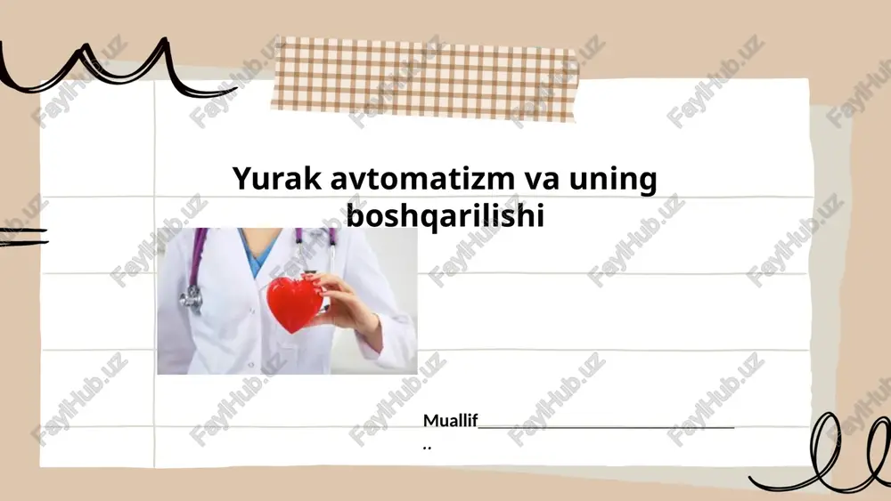 yurak avtomatizm va uning boshqarilishi — PPTX