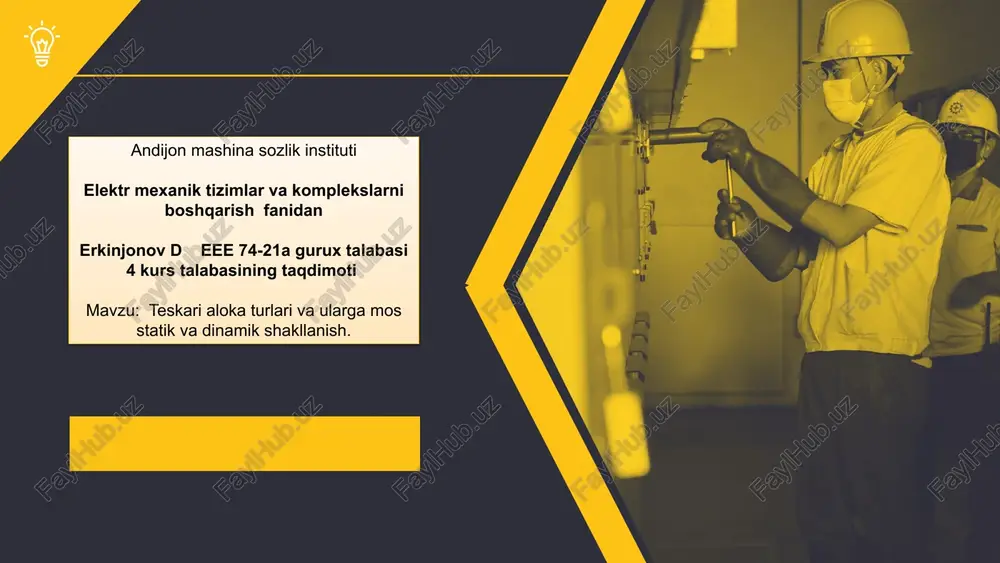 erkinjonovd eee 74-21a gurux talabasi 4 kurs talabasining taqdimoti — PPTX