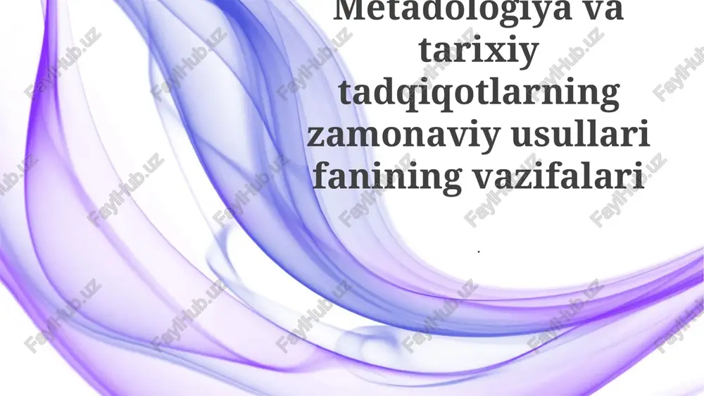zamonaviy tarixiy tadqiqot usullari — PPTX