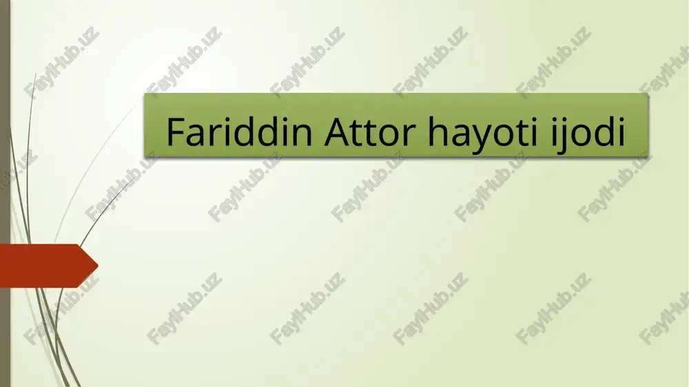 fariddin attor hayoti — PPTX