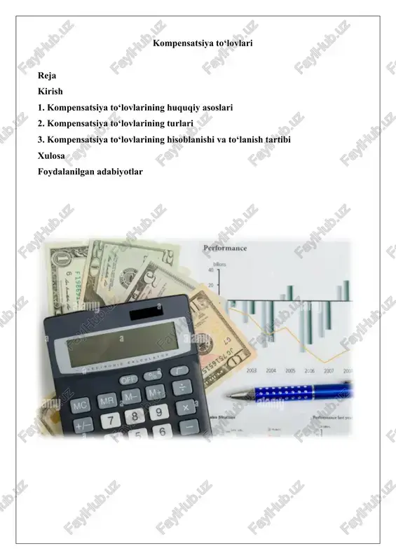 kompensatsiya to‘lovlari — DOCX
