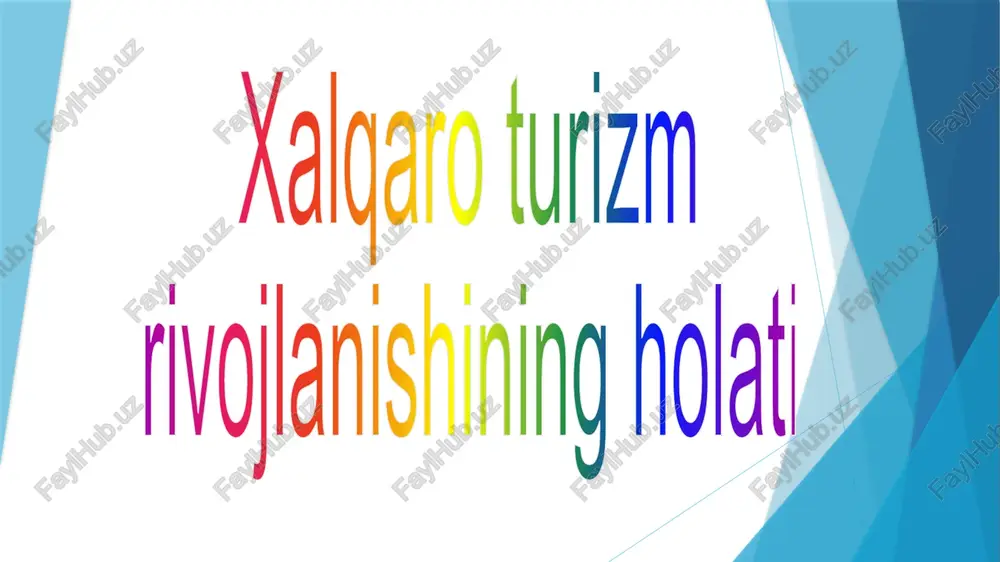 xalqaro turizm — PPTX