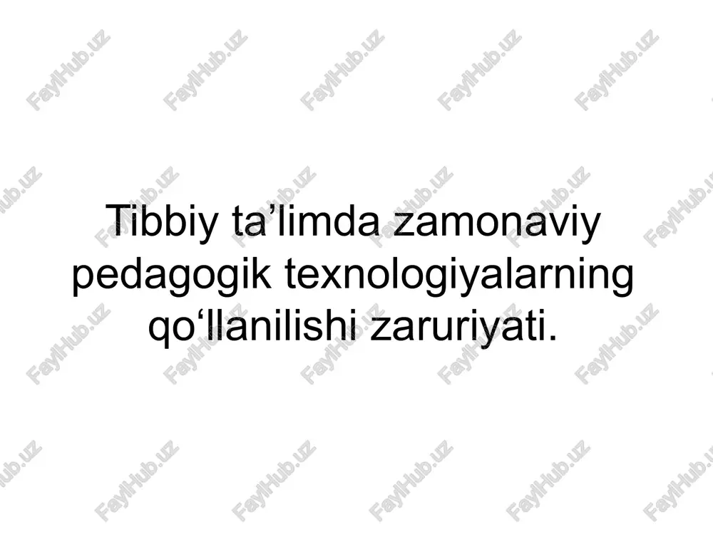 zamonaviy pedagogik texnologiyalar — PPTX