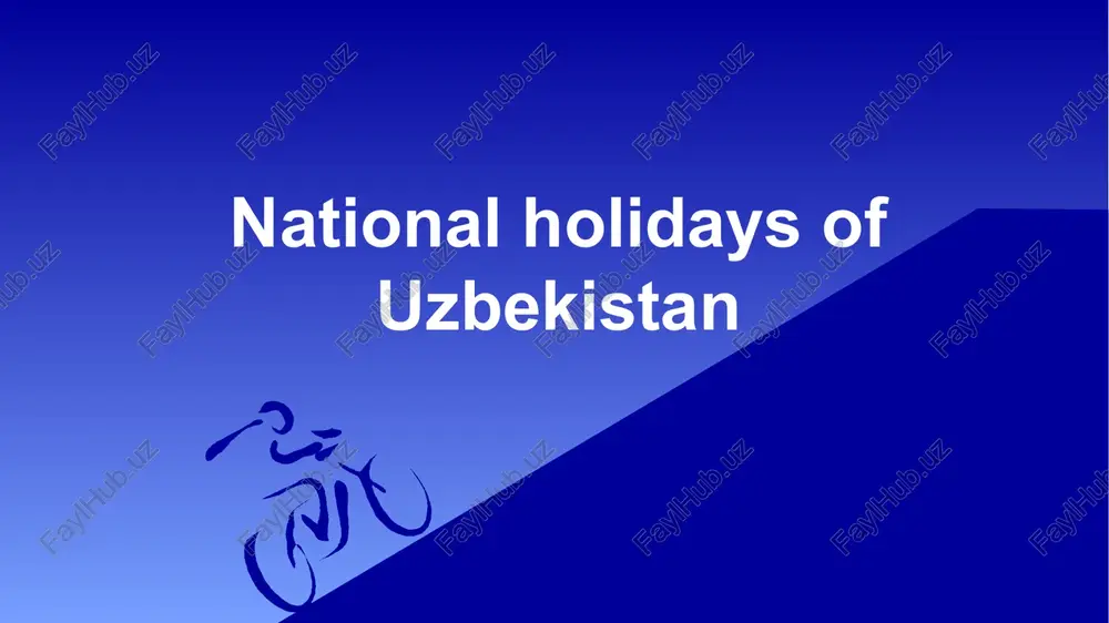 national holidays of uzbekistan — PPTX