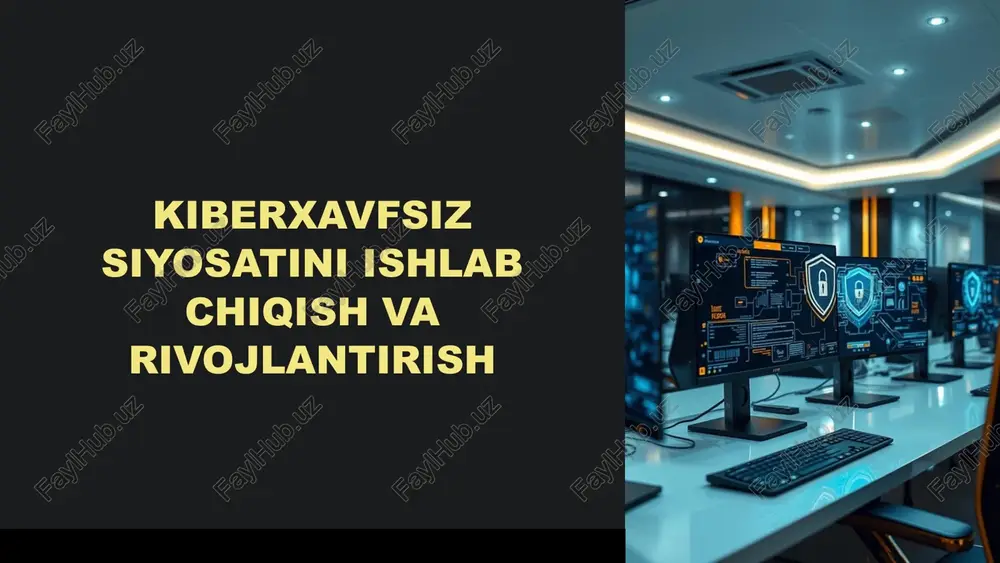 kiberxavfsizlik siyosatini ishlab chiqish va rivojlantirish — PPTX