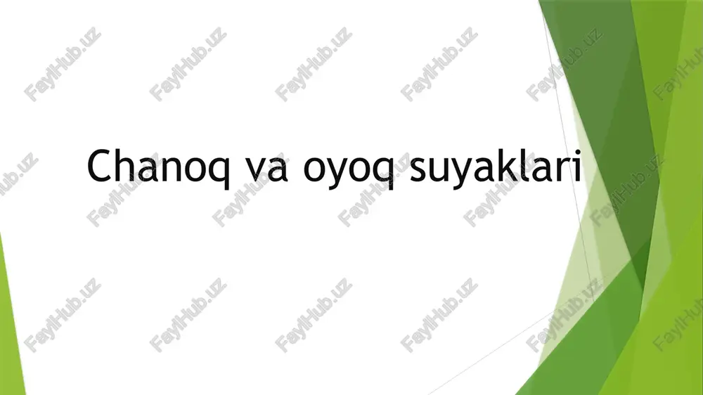 chanoqvaoyoqsuyaklari — PPTX