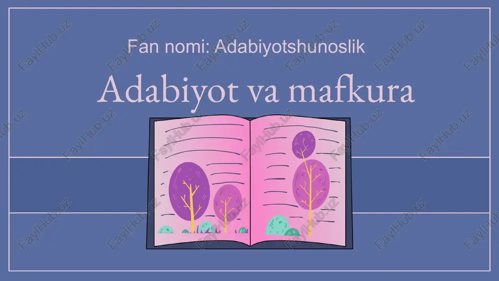 adabiyot va mafkura — PPTX