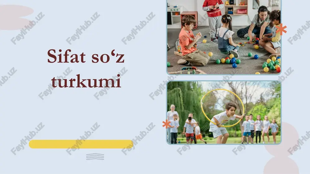 sifat so‘z turkumi — PPTX