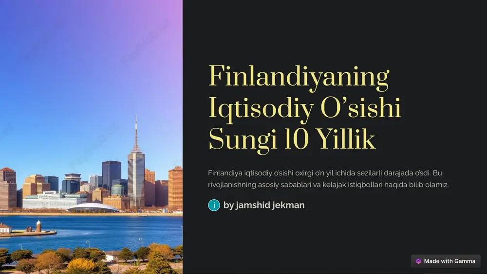 finlandiyaning iqtisodiy o’sishi — PDF