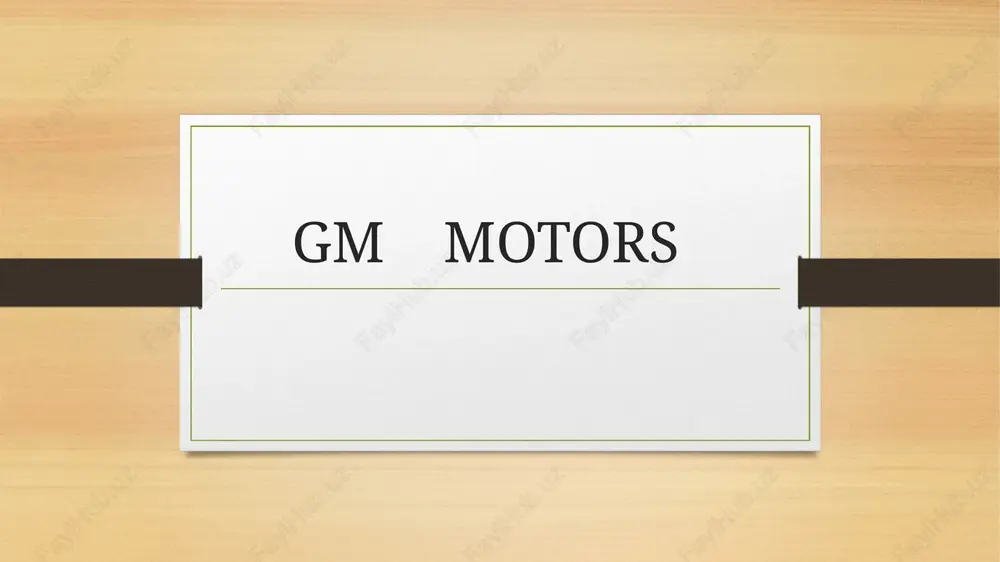 general motors — PPTX