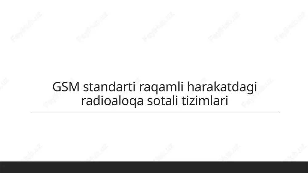 gsm standarti — PPTX