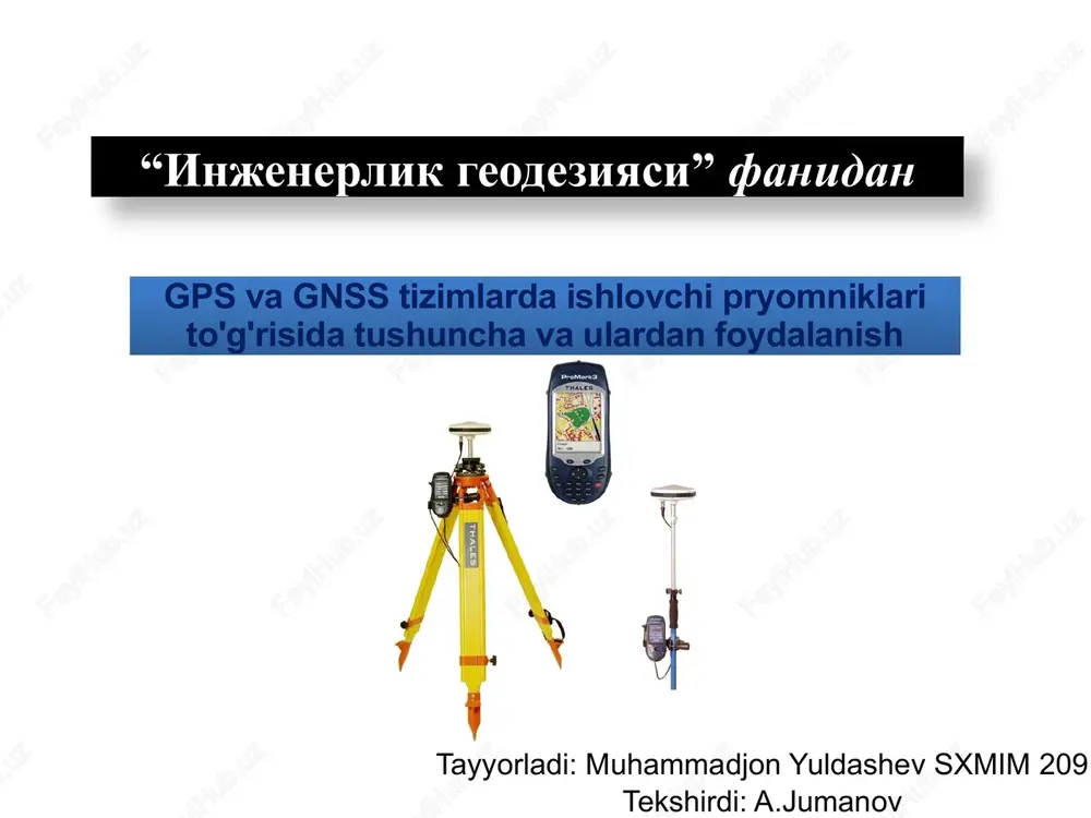 injenerlik geodeziyasi — PPTX