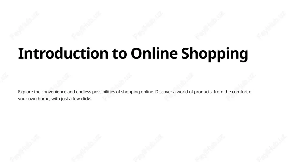 introduction to online shopping — PPTX