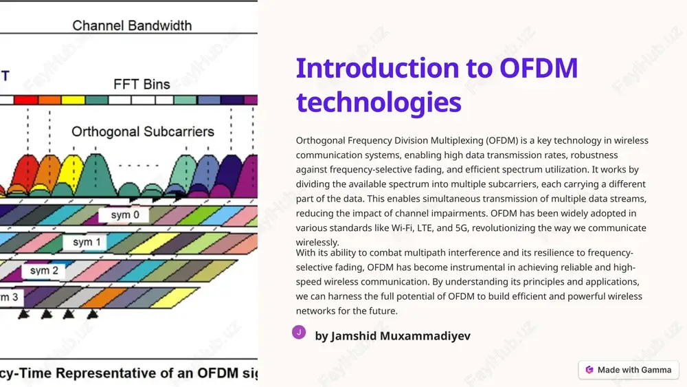 introduction to ofdm technologies — PPTX