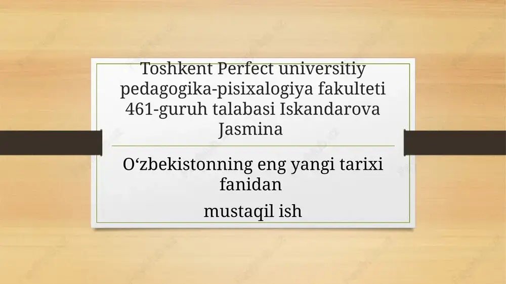 agrarsohada amalda oshirilgan oʻzgarishlar — PPTX