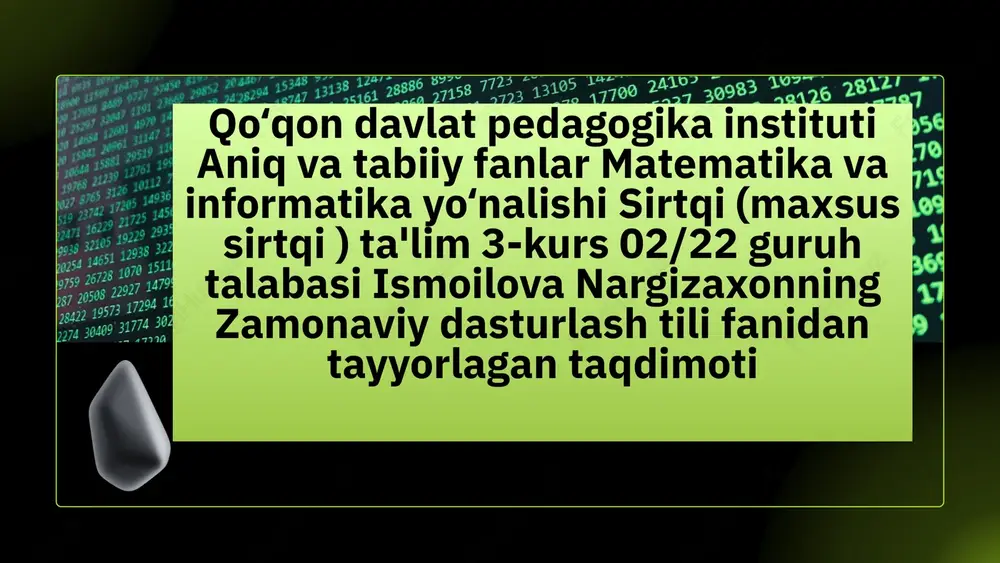 pythondasturlashmuhitidafunksiyalari — PPTX