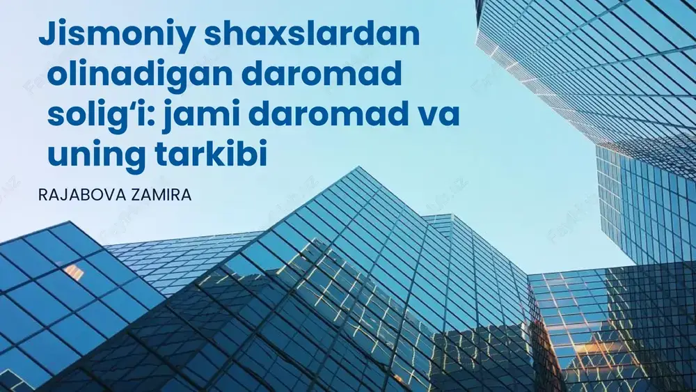 jami daromad va uning tarkibiy qismlari — PPTX