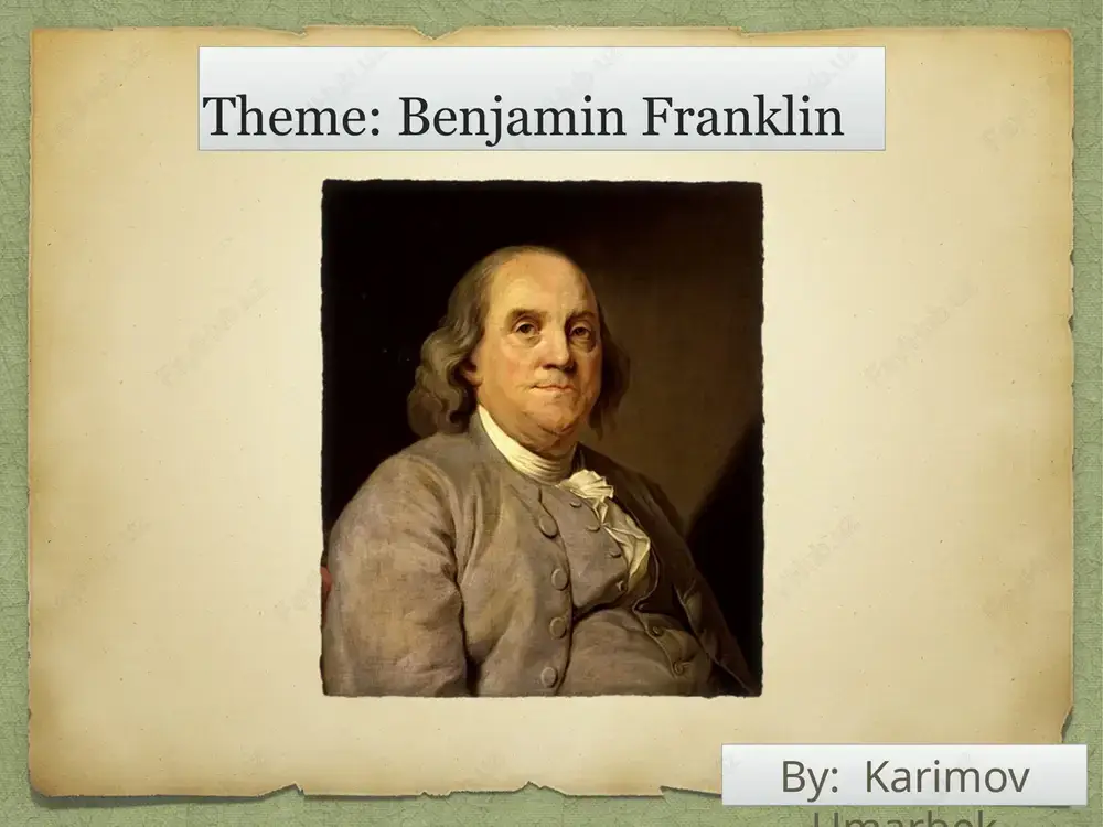 benjamin franklin — PPTX