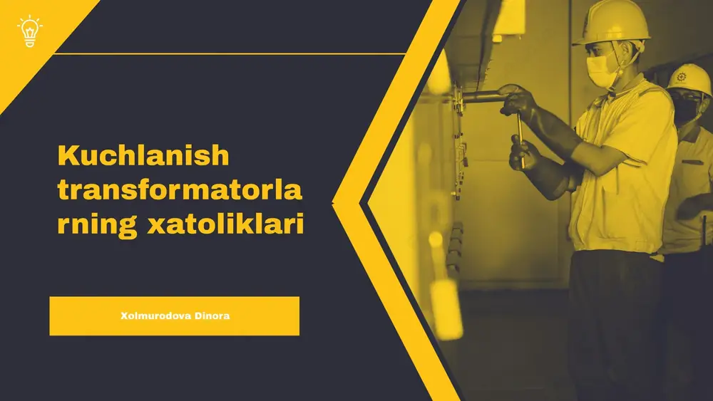 kuchlanish transformatorlarning xatoliklari — PPTX