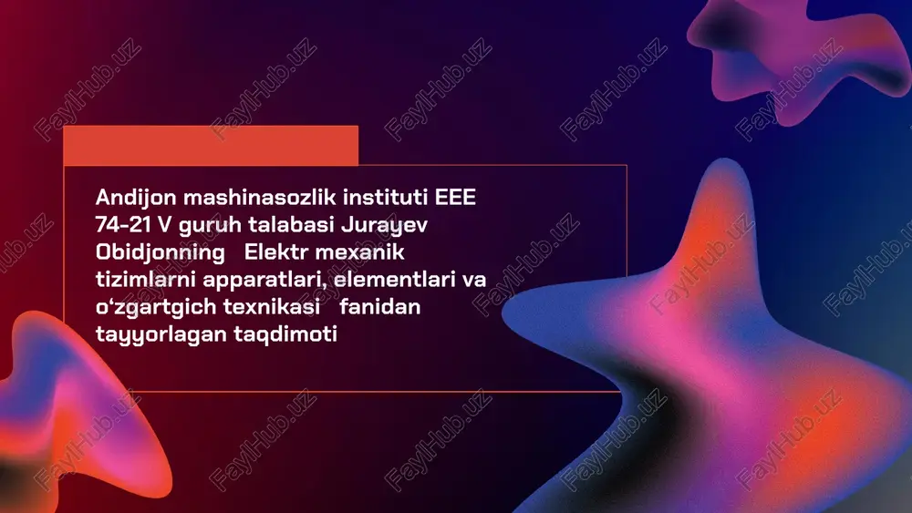 buyruq apparatlari — PPTX
