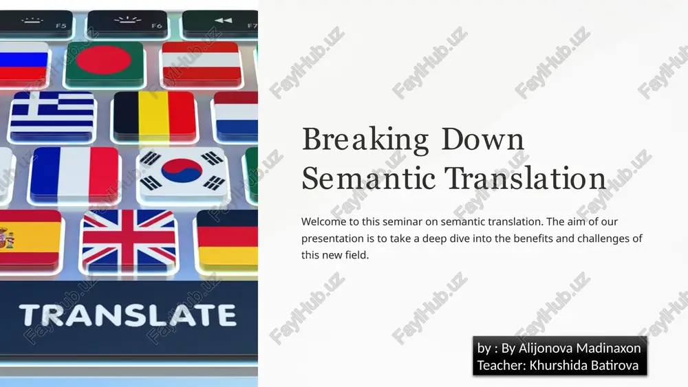semantic translation seminar — PPTX