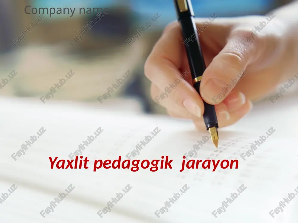 pedagogika fanining ahamiyati — PPTX