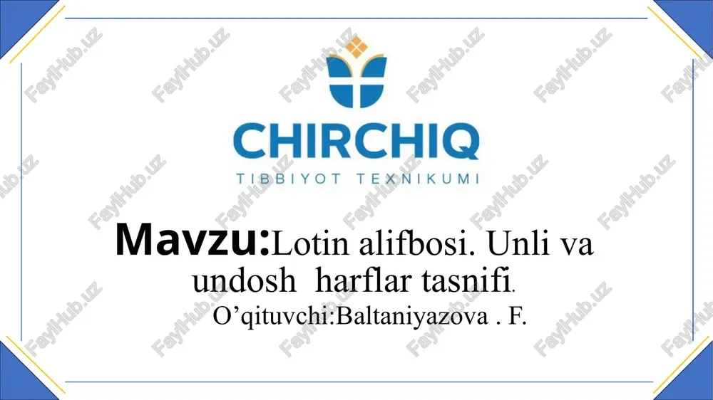 lotinalifbosi — PPTX