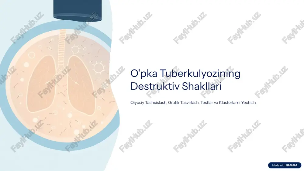 o'pka tuberkulyozining destruktiv shakllari — PPTX